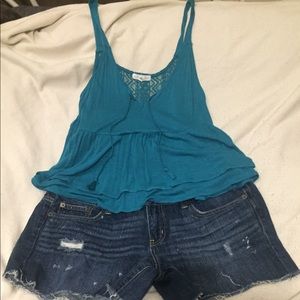 Aéropostale Two Tiered Ruffled Tank Top